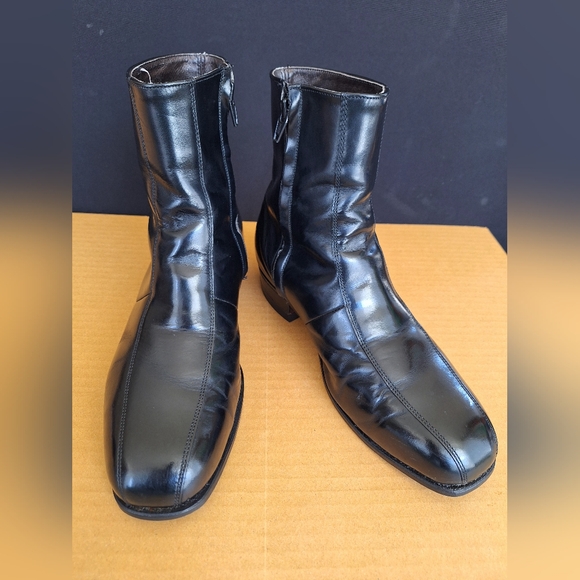 Iron Age Woman Steel Toe Size 7  Classic Black Leather Side Zip Work Boots - Picture 3 of 15